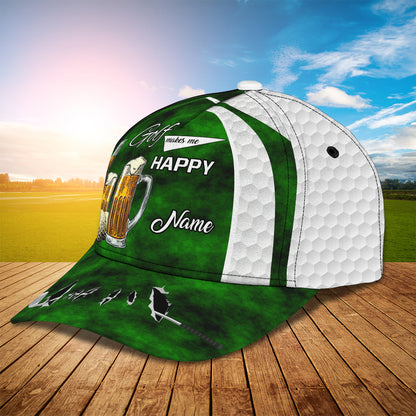 3D Classic Cap Golf Personalized Name Cap Lasfour CA0930