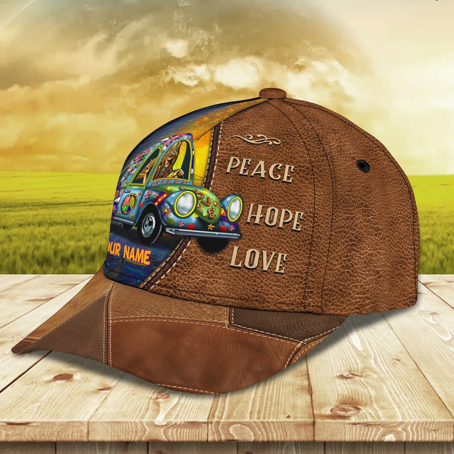 3D Classic Cap Woodstock Personalized Name Cap Lasfour CA2369