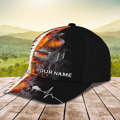3D Classic Cap Love Piano 01 Personalized Name Cap PtLasfour CA1273