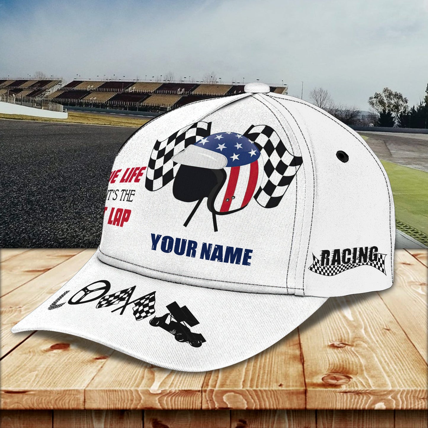 3D Classic Cap Dirt Racing 31 Personalized Name Cap Lasfour CA0862