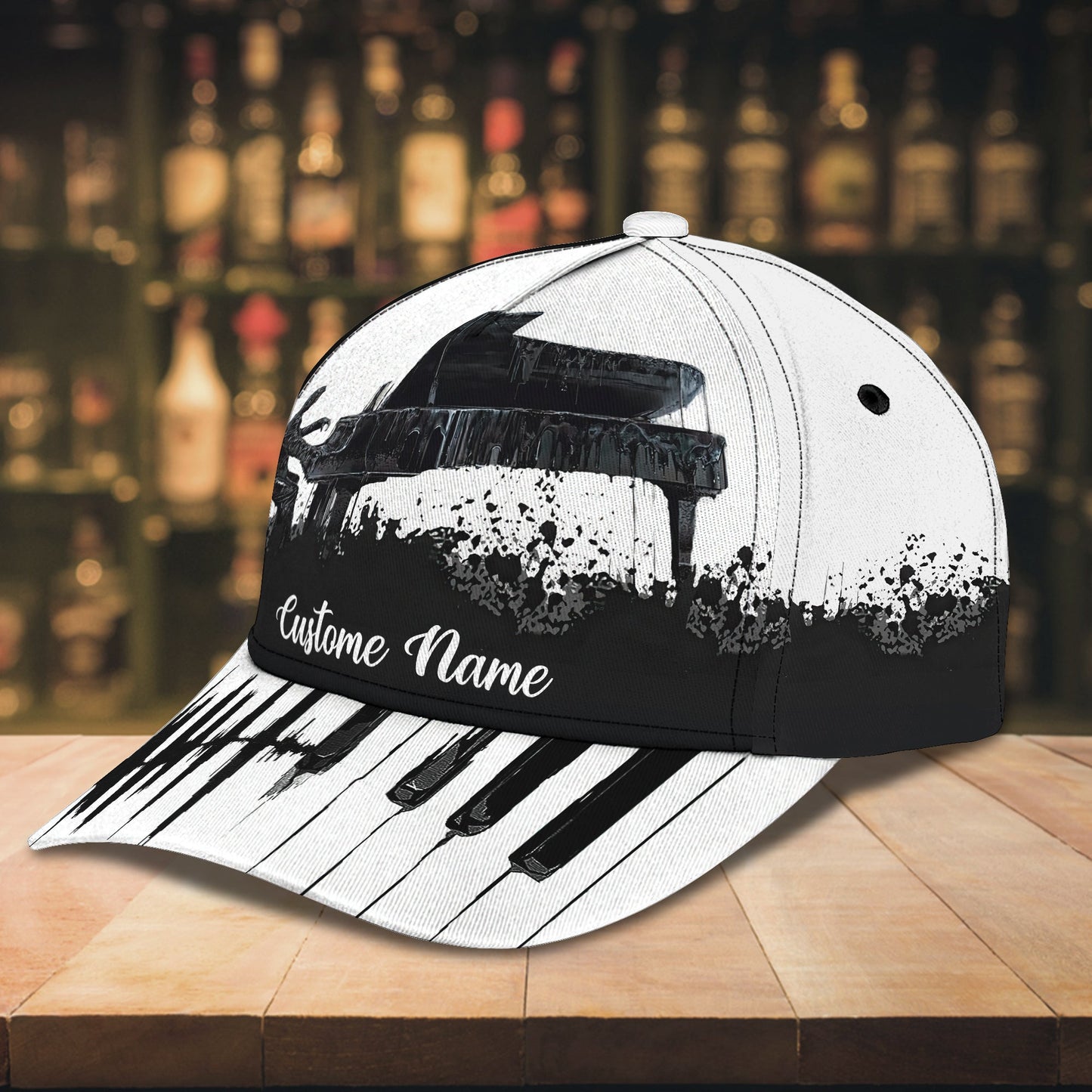 3D Classic Cap Pianoist Personalized Name Cap Lasfour CA1088