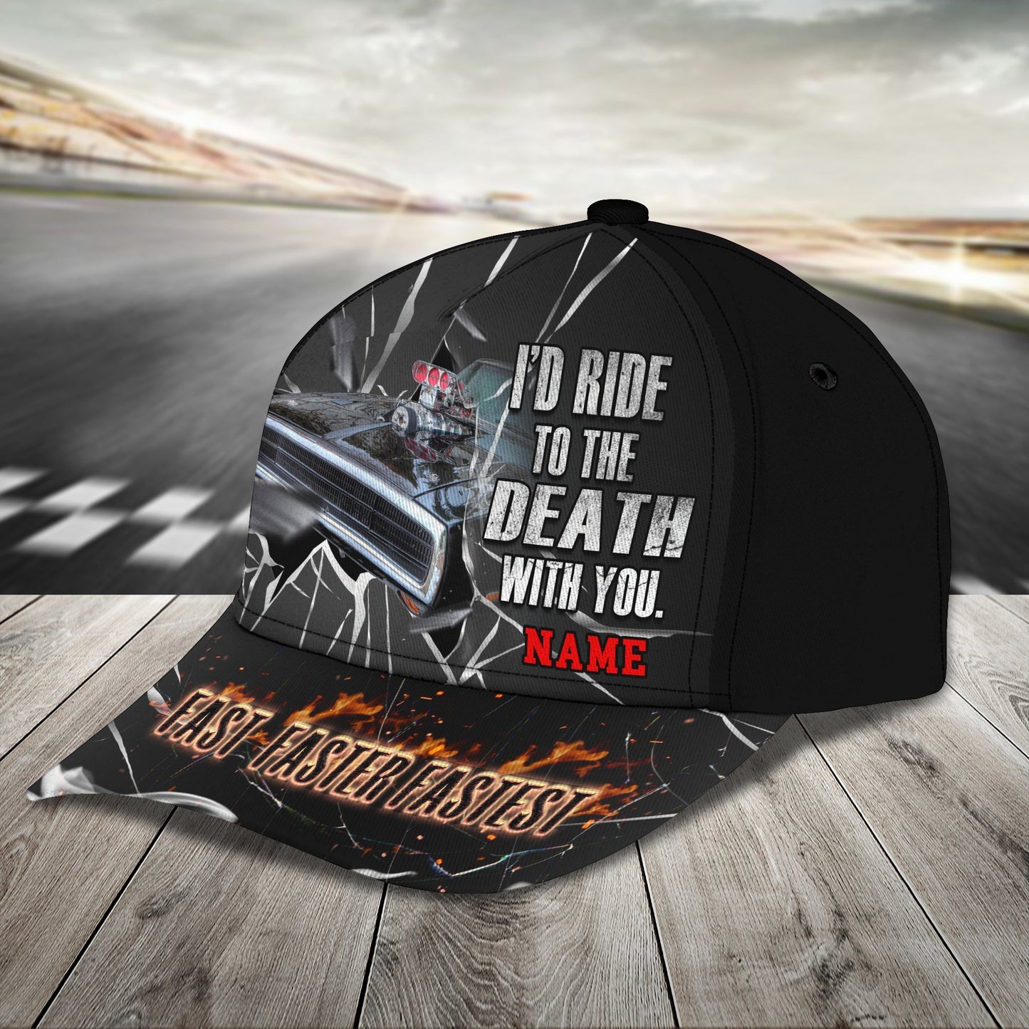 3D Classic Cap Racing Till The Death Personalized Name Cap 397 Lasfour CA1023