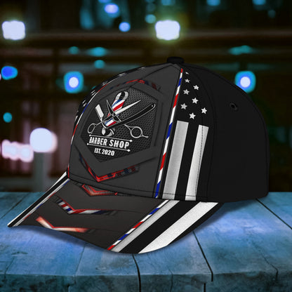 3D Classic Cap Barber Personalized Year Cap 1312 Lasfour CA2406