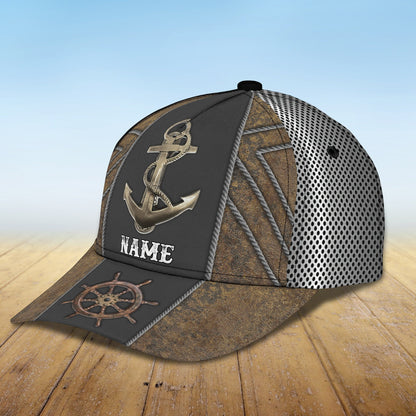 3D Classic Cap Anchor Personalized Name Cap Lasfour CA1081