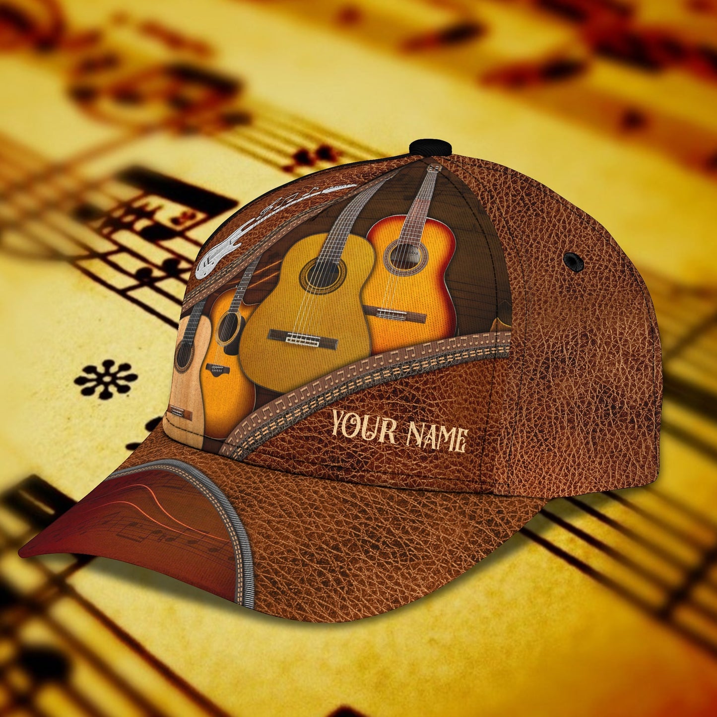 3D Classic Cap Guitar 79 Personalized Name Cap Lasfour CA0863