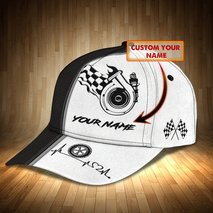 Customized 3D Full Printed Baseball Cap Hat For Racer, Racing Cap, Racer Hat, Present To Racer CA2839