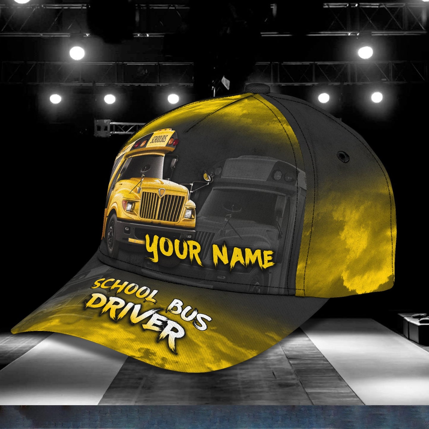 3D Classic Cap Bus Driver Personalized Name Cap 03 Lasfour CA1438