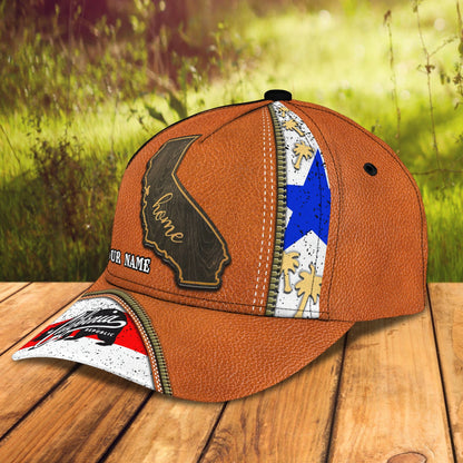 3D Classic Cap California Personalized Name Cap Lasfour CA1491
