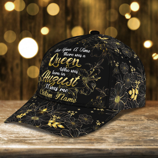 3D Classic Cap Once Upon A Time In August Personalized Name Cap 45 Lasfour CA0951