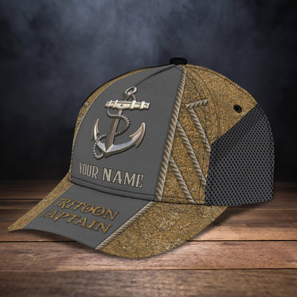 3D Classic Cap Anchor Personalized Name Cap 011 Lasfour CA1639