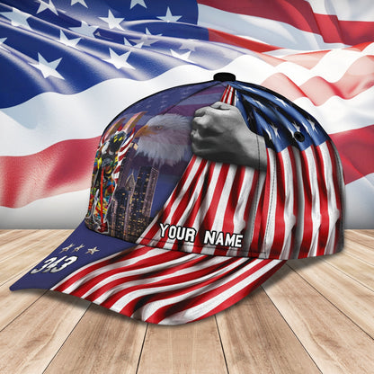 3D Classic Cap Never Forget Personalized Name Cap 44 Lasfour CA1095