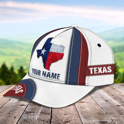 3D Classic Cap Texas Personalized Name Cap Lasfour CA1465