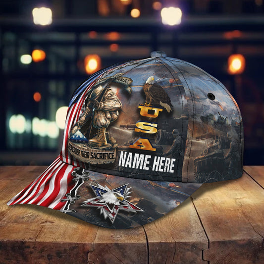 3D Classic Cap Our Heroes Personalized Name Cap Lasfour CA2290