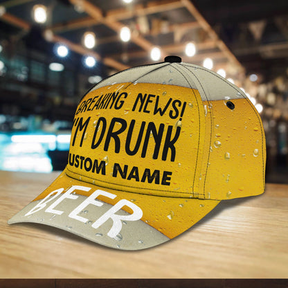 3D Classic Cap I'M Drunk Personalized Name Cap Lasfour CA1564