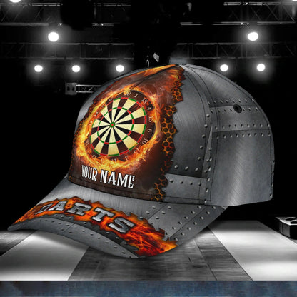 Custom With Name 3D Full Print Baseball Darts Cap, Classic Cap For Darter, Dart Lover Present Birthday Gift Darter CO0392