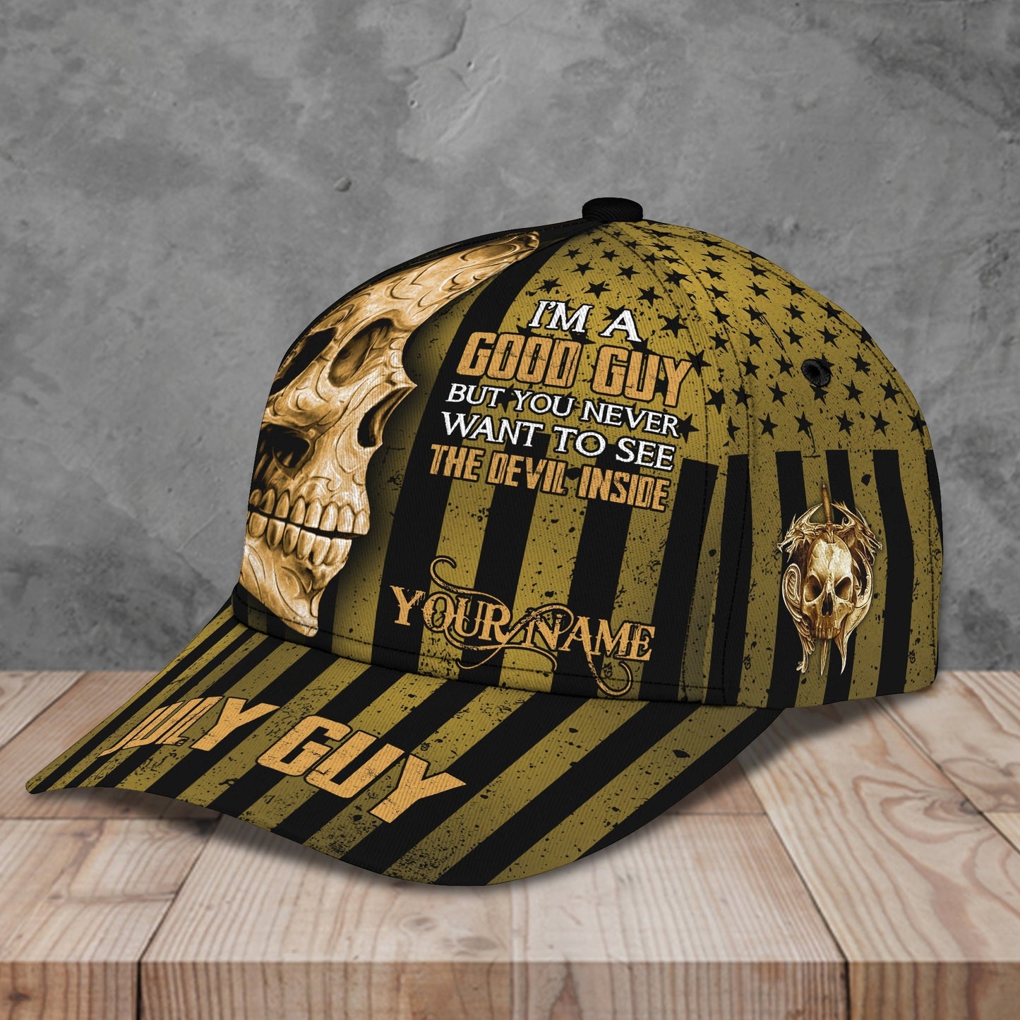 3D Classic Cap July Guy Personalized Name Cap C43 Lasfour CA1046
