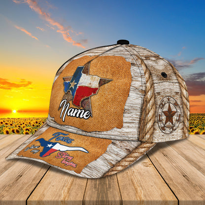 3D Classic Cap Texas12 Personalized Name Cap Lasfour CA2300