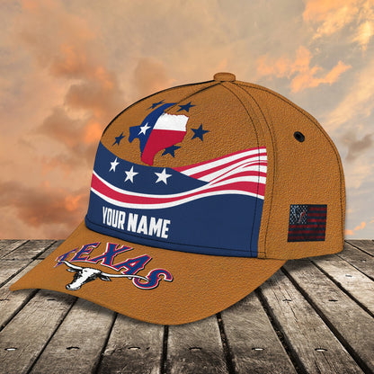 3D Classic Cap Texas Personalized Name Cap 03Lasfour CA1505