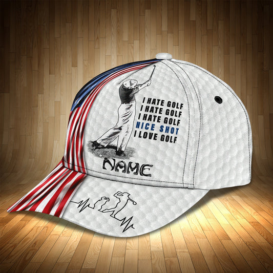3D Classic Cap Golf 03 Personalized Name Cap Lasfour CA1419