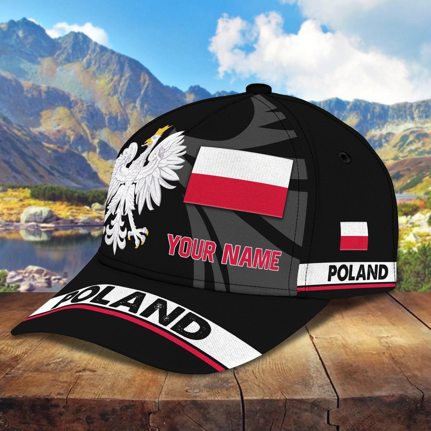 3D Classic Cap Poland Personalized Name Cap 01 Lasfour CA0050