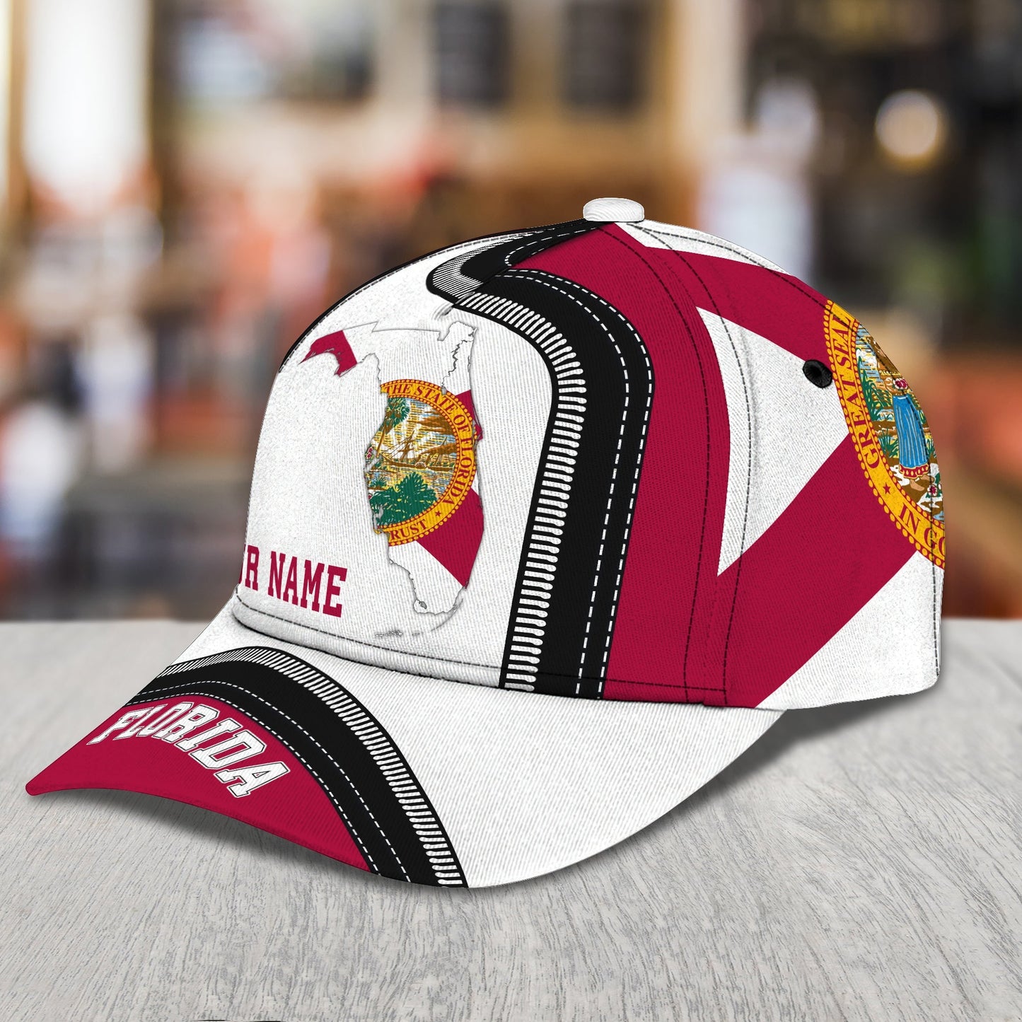 3D Classic Cap My Florida 3 Personalized Name Cap nama261 Lasfour CA1561