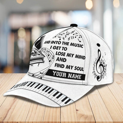 3D Classic Cap Piano Personalized Name Cap Lasfour CA1685