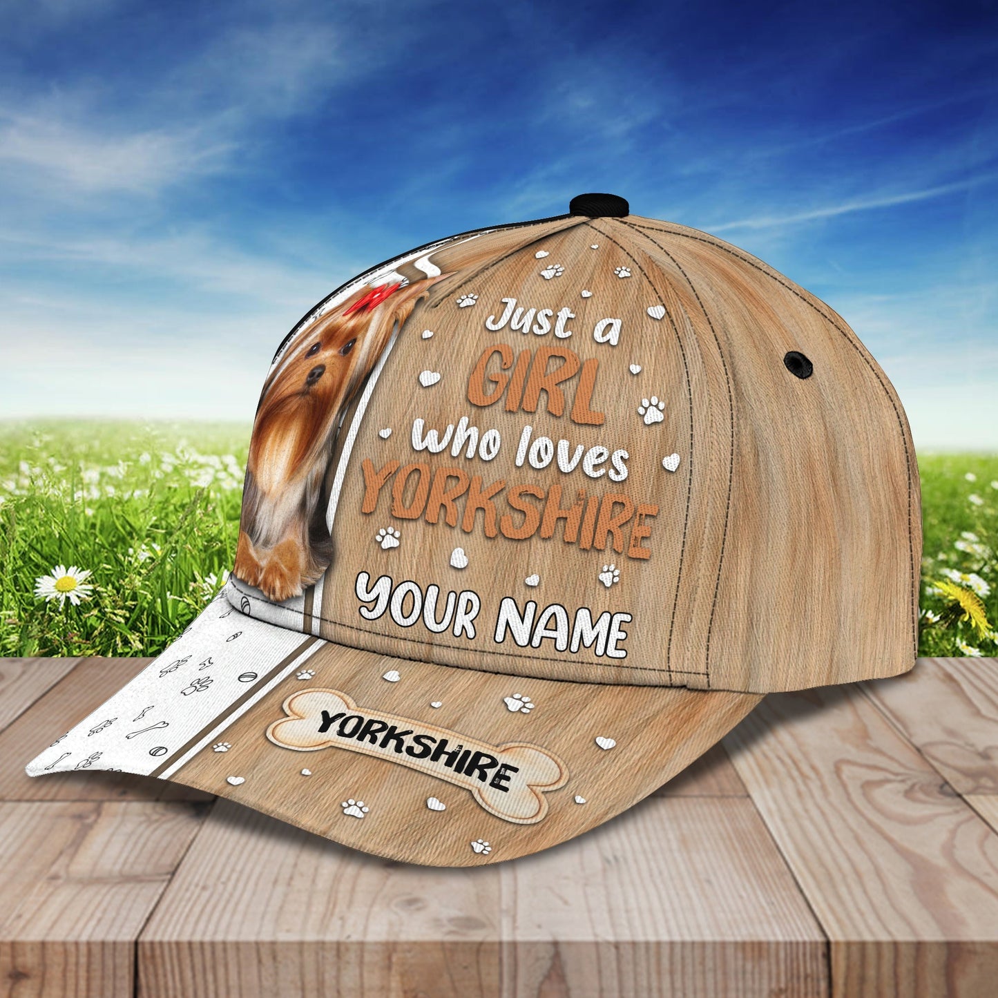 3D Classic Cap Love Yorkshire Personalized Name Cap Lasfour CA1576