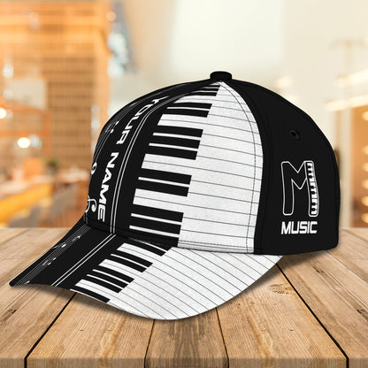 3D Classic Cap Piano Personalized Name Cap 94 Lasfour CA1513