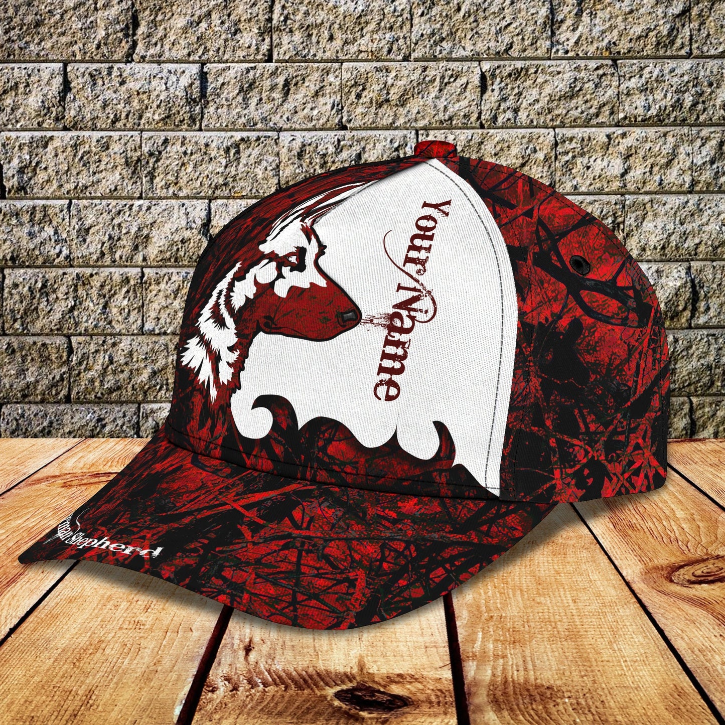 3D Classic Cap German Shepherd Personalized Name Cap 58 Lasfour CA1417