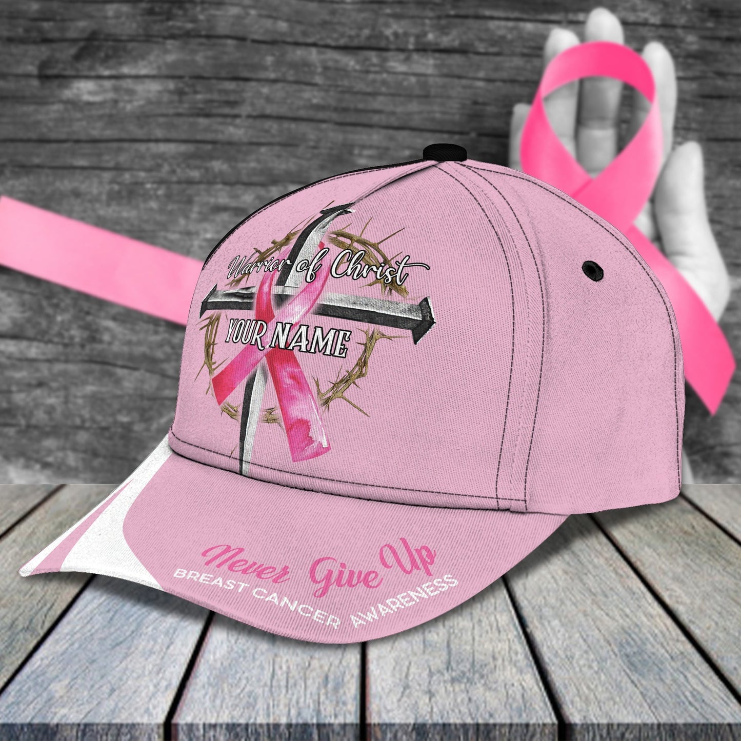 3D Classic Cap Warrior Of Christ Personalized Name Cap Lasfour CA1615