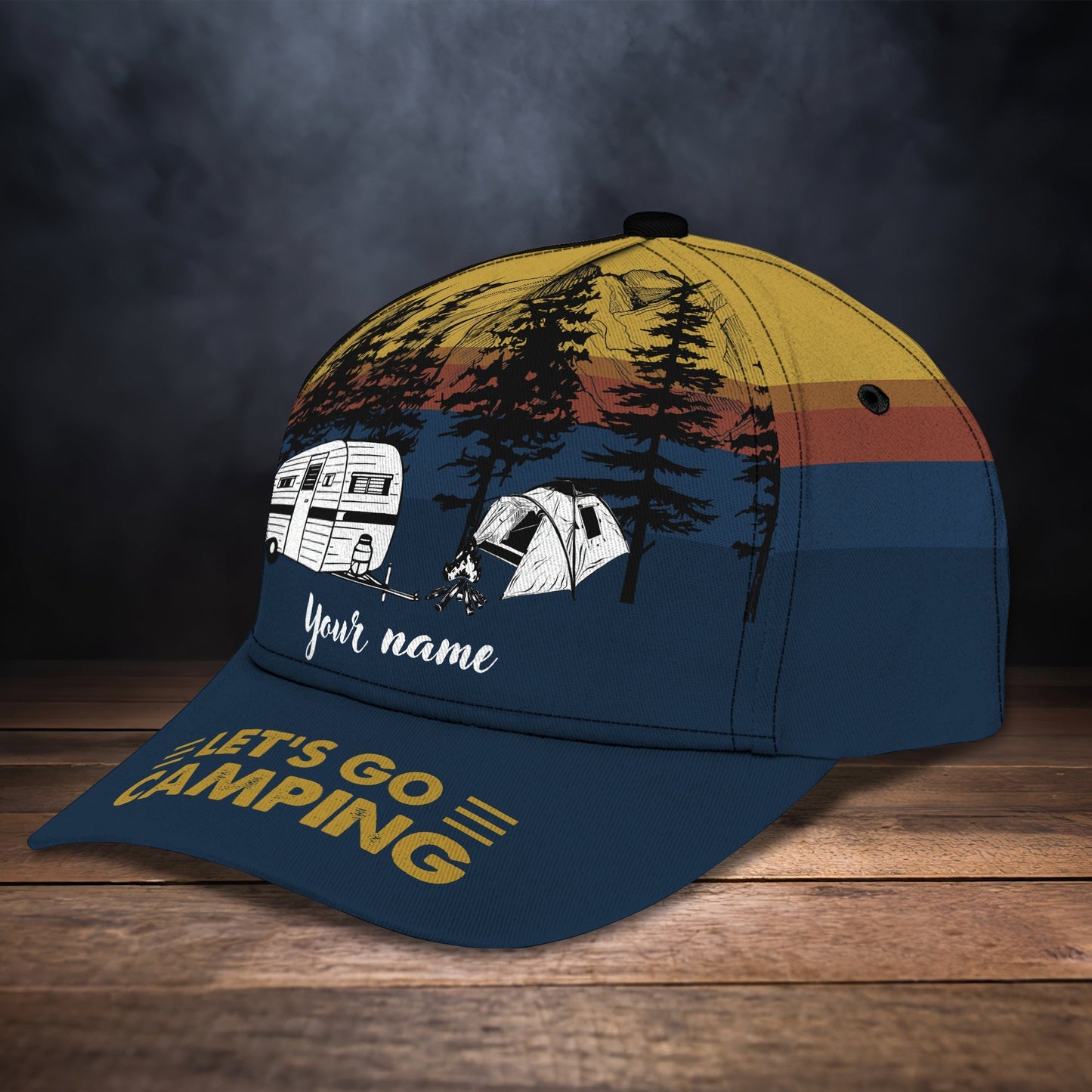 Personalized Camping Cap, Let's Go Camping 3D Classic Cap CA0228
