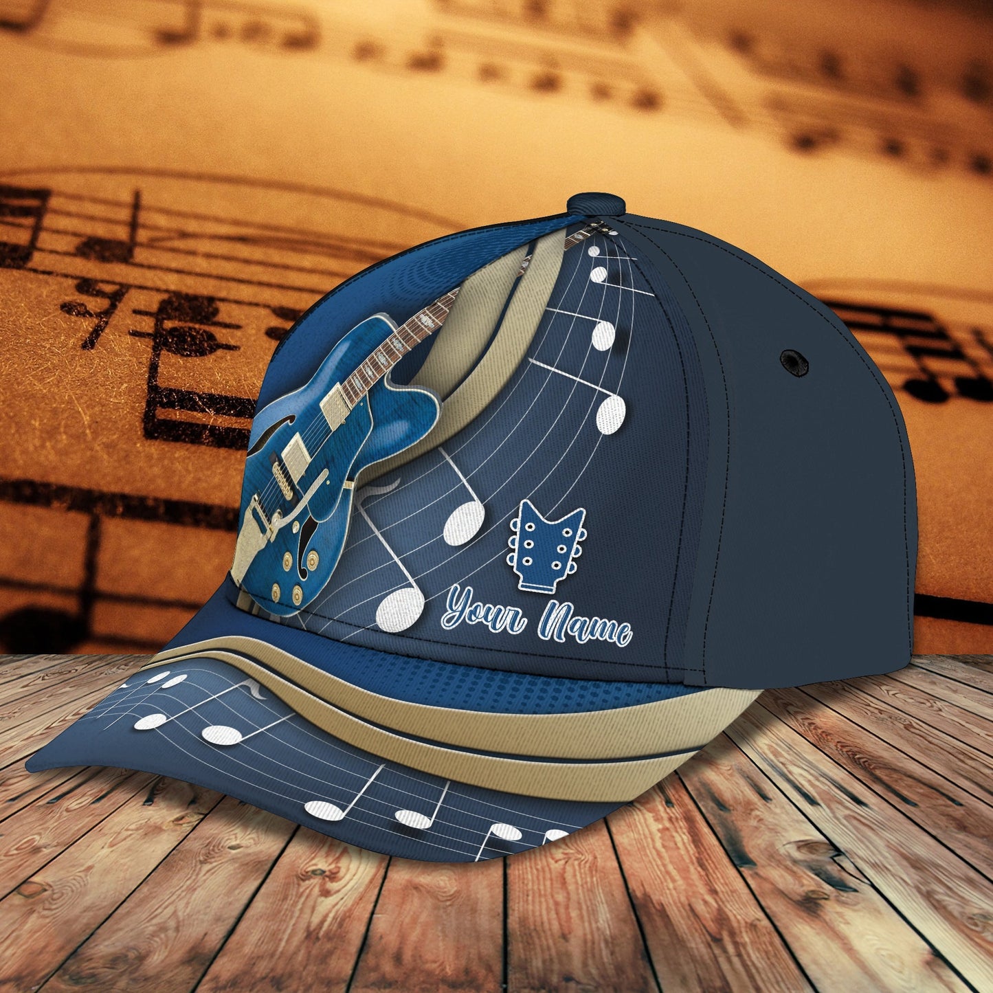 3D Classic Cap Guitar Custom Name Nama356 Lasfour CA1798