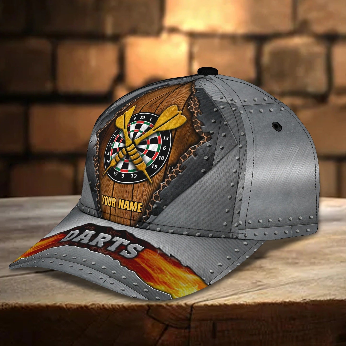 Custom With Name 3D Full Print Baseball Darts Cap, Classic Cap For Darter, Dart Lover Present Birthday Gift Darter CO0392