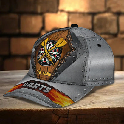 Custom With Name 3D Full Print Baseball Darts Cap, Classic Cap For Darter, Dart Lover Present Birthday Gift Darter CO0392