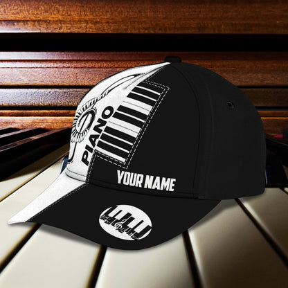 3D Classic Cap Piano Personalized Name Cap 42 Lasfour CA1082