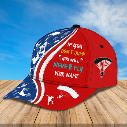 3D Classic Cap Parachute Jump Personalized Name Cap 75 Lasfour CA1234