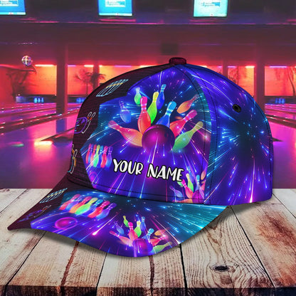 3D Classic Cap Bowling Personalized Name Cap Lasfour CA2122