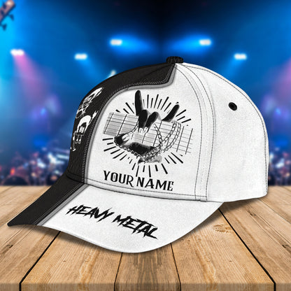 3D Classic Cap Heavy Metal Personalized Name Cap Lasfour CA0991
