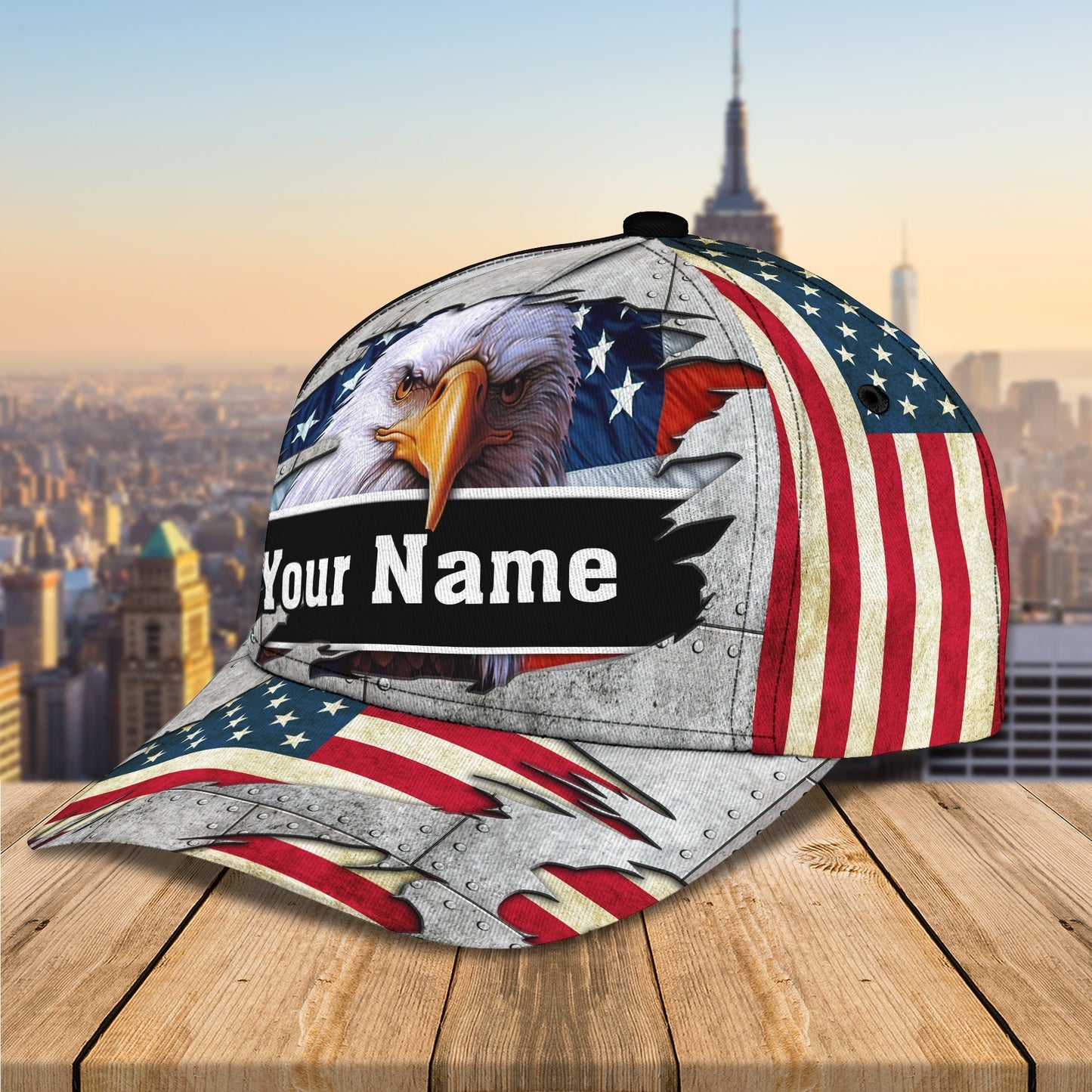 3D Classic Cap America Personalized Name Cap Lasfour CA2127