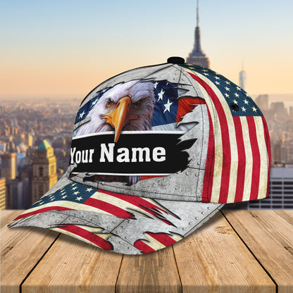 3D Classic Cap America Personalized Name Cap Lasfour CA2127