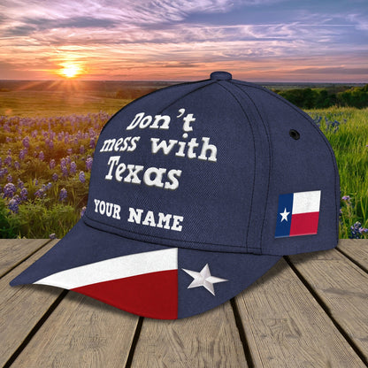 3D Classic Cap Texas1 Personalized Name Cap Lasfour CA1469