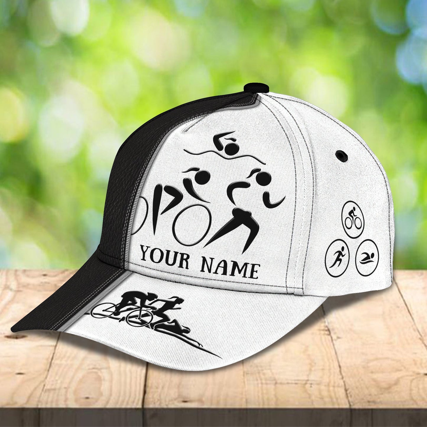 3D Classic Cap Triathlon Personalized Name Cap Lasfour CA1635