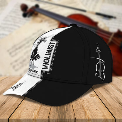 3D Classic Cap Violinist Personalized Name Cap Lasfour CA1198