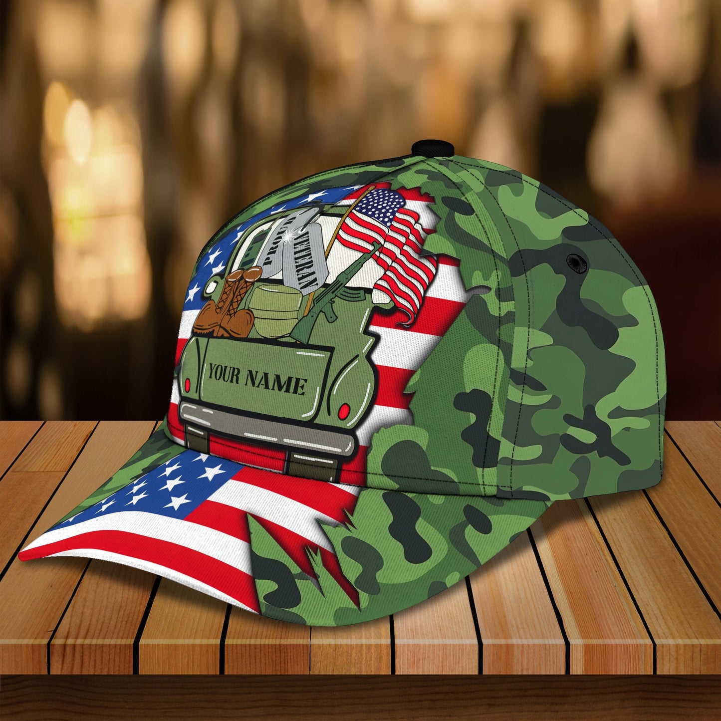 3D Classic Cap Customize Cap Veteran 056 Lasfour CA0893