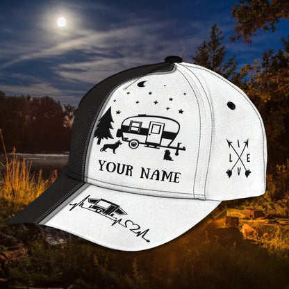 3D Classic Cap Camping Personalized Name Cap Lasfour CA1954