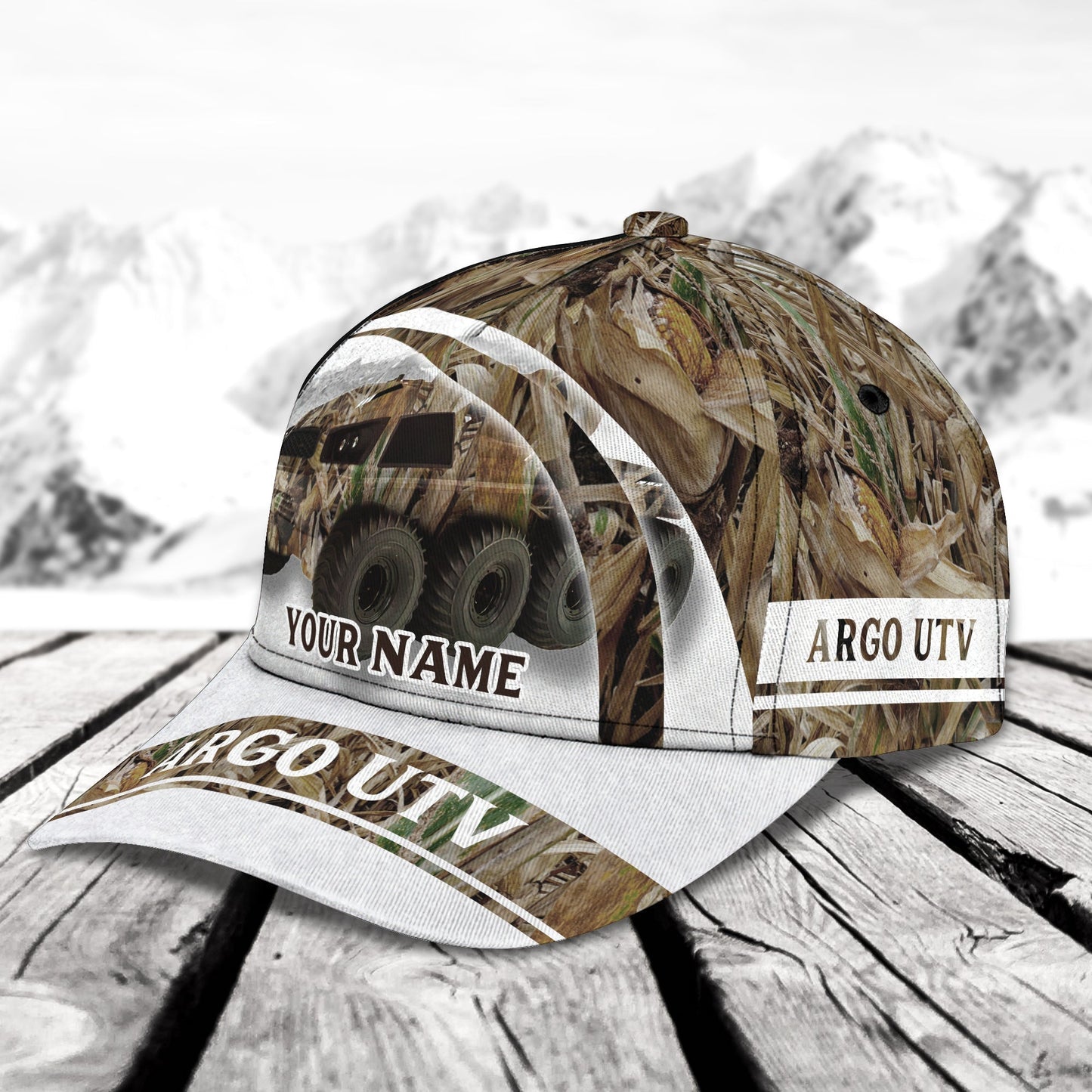 3D Classic Cap Snowmobile Camo 120 Personalized Name Cap 11 Lasfour CA2018