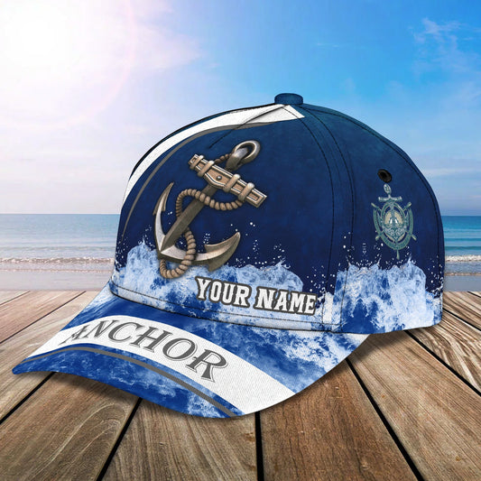 3D Classic Cap Anchor 04 Personalized Name Cap Lasfour CA1638