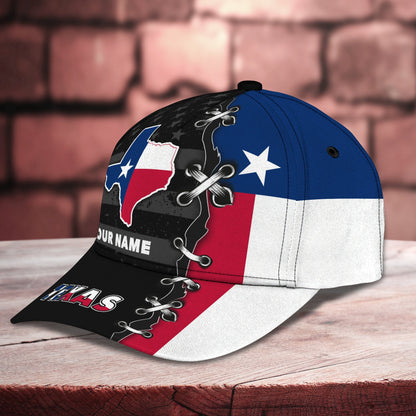 3D Classic Cap Texas Personalized Name Cap 02 Lasfour CA1980