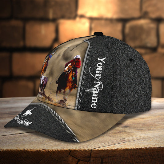 3D Classic Cap Team Roping Personalized Name Cap Lasfour CA2392