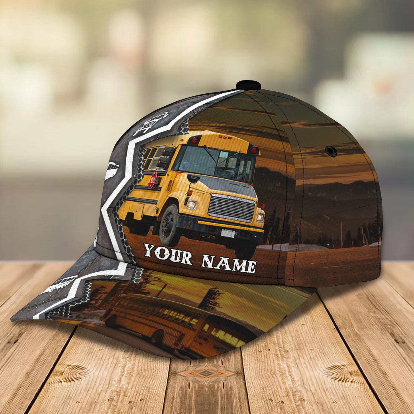 3D Classic Cap Bus Driver 01 Personalized Name Cap Lasfour CA1487